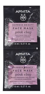 Apivita Express Beauty Pink Clay медицинская маска, 2 шт.