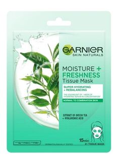Garnier Skin Naturals Moisture Bomb Green Tea тканевая маска для лица, 28 g