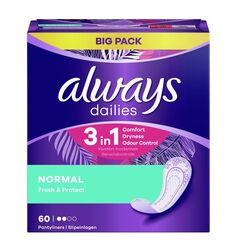 Always Dailies Normal Fresh &amp; Protect ежедневные прокладки, 60 шт.