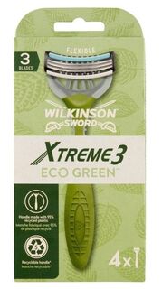 Wilkinson Xtreme3 Eco Green бритва для мужчин, 4 шт.