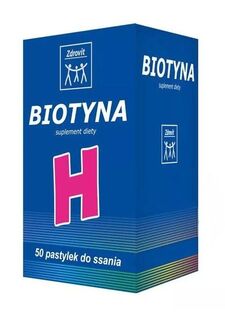 H Biotyna таблетки укрепляющие волосы, кожу, ногти, 50 шт. Zdrovit