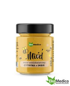 Ekamedica Miód Wielokwiatowy Cytryna, Imbir, Naturalna Witamina C многоцветковый мед, 250 g