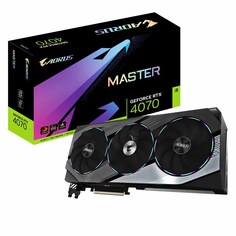 Видеокарта Gigabyte Aorus GeForce RTX 4070 Master 12ГБ, GV-N4070AORUS M-12GD, черный