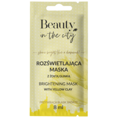 Beauty In The City осветляющая маска для лица с желтой глиной, 8 мл