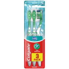 Colgate Max White средняя зубная щетка, 3 шт/1 упаковка