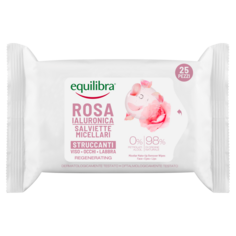 Equilibra Rosa салфетки для снятия макияжа с розой, 25 шт./уп.