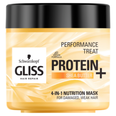 Gliss Protein+ Treat 4-in-1 Nutrition питательная маска для волос, 400 мл