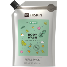 Hiskin сменный гель и лосьон 2в1 для детской ванночки зеленый, 700 мл