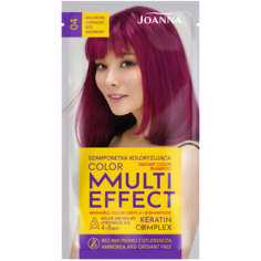 Joanna Multi Effect шампунь-краска для волос 04 малиново-красный, 1 упаковка
