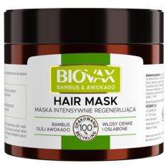 Biovax интенсивно регенерирующая маска для волос с маслом бамбука и авокадо, 250 мл