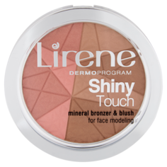 Lirene Shiny Touch бронзер с минеральными румянами в камне для моделирования овала лица, 9 г
