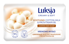 Luksja Creamy &amp; Soft крем-мыло твердое с хлопковым молочком и провитамином В5, 90 г