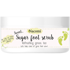 Nacomi Refreshing Green Tea увлажняющий сахарный скраб для ног, 100 мл