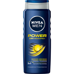 Nivea MEN Power Fresh освежающий гель для душа для мужчин, 500 мл