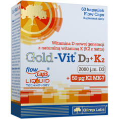 Olimp Gold Vis D3+K2 биологически активная добавка, 60 капсул/1 упаковка ОЛИМП