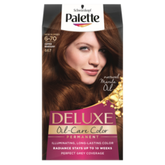 Palette Deluxe Oil-Care краска для волос 6-70 (667) красное дерево медь, 1 упаковка