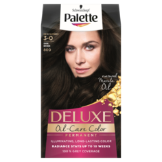 Palette Deluxe Oil-Care краска для волос 3-0 (800) темно-русый, 1 упаковка