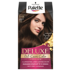 Palette Deluxe Oil-Care краска для волос 3-65 (750) шоколадно-русый, 1 упаковка