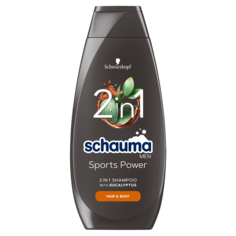 Schauma Men Sports Power укрепляющий шампунь для мужских волос и тела, 400 мл