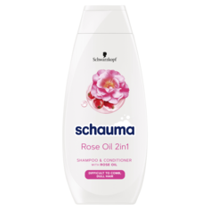 Schauma Rose Oil 2in1 шампунь и кондиционер для спутанных и тусклых волос, 400 мл
