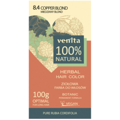 Venita 100% Natural краска для волос травяная 8.4 медно-русый, 100 г