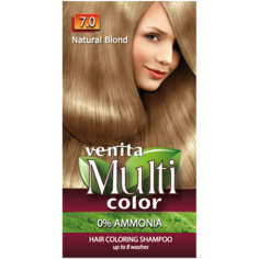 Venita Multi Color шампунь для окрашивания волос 7.0 натуральный блонд, 40 г