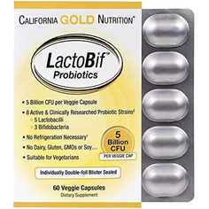 Пробиотики Lactobif California Gold Nutrition, 50 млрд КОЕ, 60 капсул