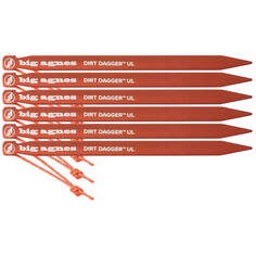 Колышки Agnes Dirt Dagger UL для палатки, 6 предметов, оранжевый