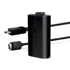 Аккумуляторный блок Xbox + кабель USB - C, черный Microsoft