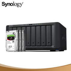 Сетевое хранилище Synology DS1821+ с 3 жесткими дисками Seagate IronWolf ST4000VN006 емкостью 4 ТБ