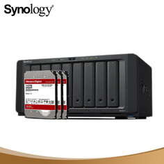 Сетевое хранилище Synology DS1821+ с 8 отсеками Western Digital Red WD101EFBX 10 ТБ