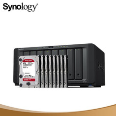 Сетевое хранилище Synology DS1821+ с 8 отсеками с Western Digital Red WD40EFZX емкостью 4 ТБ
