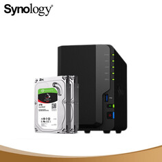 Сетевое хранилище Synology DS220+ с 2 отсеками с Seagate IronWolf ST4000VN006 емкостью 4 ТБ