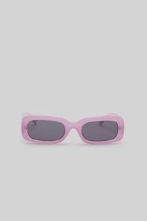 Солнцезащитные очки прямоугольной формы Pull&amp;Bear, розовый