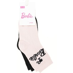 Носки Barbie для девочек 11-12 лет, черный и розовый