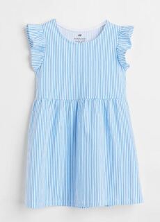 Платье с принтом H&amp;M Striped Print, белый/голубой H&M