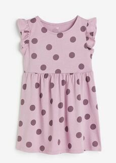 Платье с принтом точки H&amp;M Points Print, светло-фиолетовый H&M