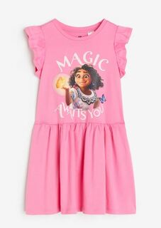 Платье с принтом H&amp;M Kids Encanto Print, розовый H&M