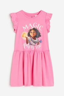 Платье H&amp;M Kids Printed Cotton Encanto, розовый H&M