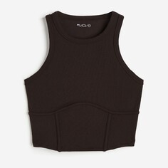 Топ H&amp;M DryMove Sports, темно-коричневый H&M