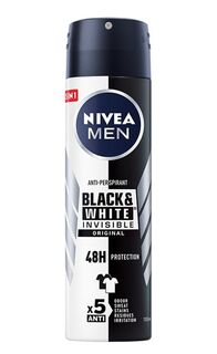 Nivea Men Black&amp;White Invisible Original антиперспирант для мужчин, 150 ml