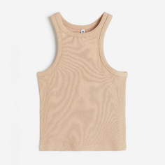 Топ H&amp;M Crop Tank, бежевый H&M