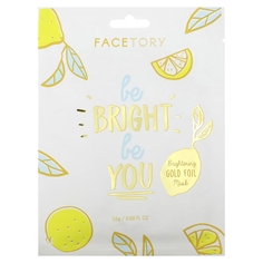 Осветляющая косметическая маска FaceTory Be Bright Be You с золотой фольгой, 26 гр.