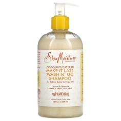 Шампунь SheaMoisture Make It Last Wash N&apos; Go, кокосовый заварной крем с маслом кокум и маслом пеки