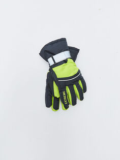 Толстые перчатки для мальчиков с текстовым принтом LCW Accessories