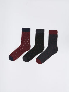 Набор из 3 мужских носков с узором LCW Accessories