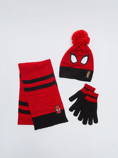 Набор из шарфа, шапки и перчаток для мальчика с лицензией Человека-паука LCW Accessories