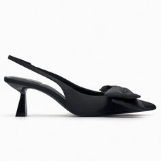 Туфли Zara Heeled Slingback, черный