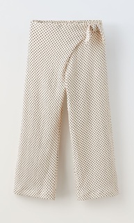 Брюки Zara Knot, белый, черный