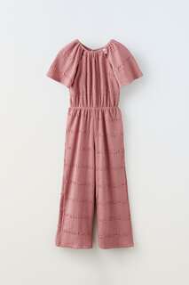 Комбинезон Zara Textured Cut-out, розовый